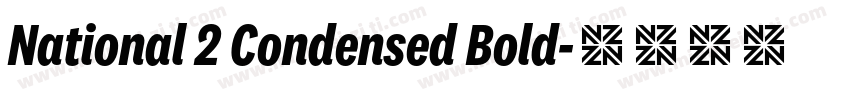 National 2 Condensed Bold字体转换